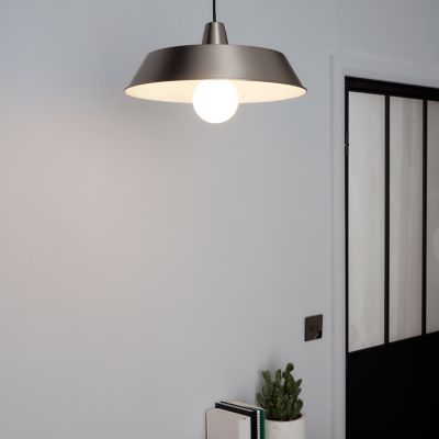 Suspension Gammuse Galva GoodHome gris IP20 E27