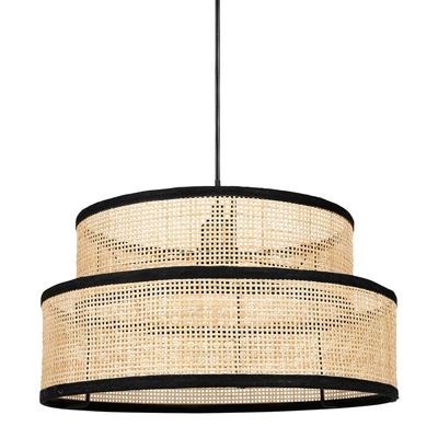 Suspension gigogne ronde cannage Yuca Ostaria