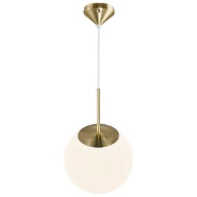 Suspension GRANT, Verrerie, Couleur Laiton, E27, H.40, IP20 / NORDLUX Intérieur