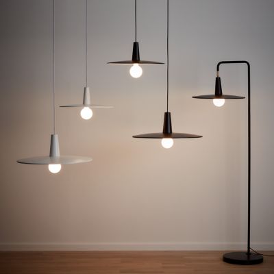 Suspension Hibonit E27 IP20 noir 45cm