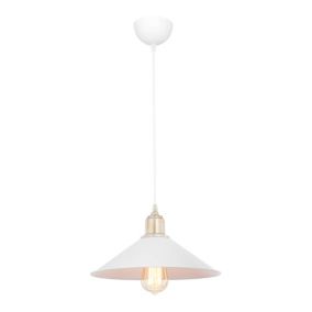 Suspension Hinckley en plastique hauteur 62 cm E27 blanc bronze patiné lux.pro