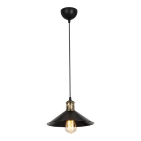 Suspension Hinckley en plastique hauteur 62 cm E27 noir bronze patiné lux.pro