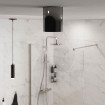 Suspension Ipsoot LED intégrée 600lm 9W IP44 Ø12cm blanc neutre GoodHome argent
