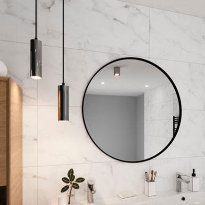Suspension Ipsoot LED intégrée 600lm 9W IP44 Ø12cm blanc neutre GoodHome argent