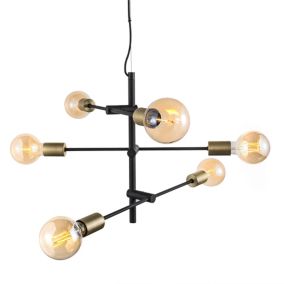 Suspension JOSEFINE, Métal, Couleur Noir, E27, H.79, IP20 / NORDLUX Intérieur