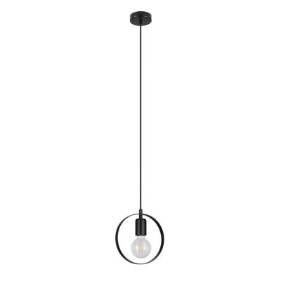 Suspension Kaitains E27 IP20 ⌀20cm noir