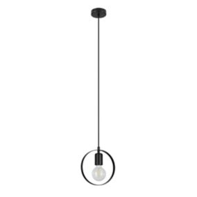 Suspension Kaitains E27 IP20 ⌀20cm noir