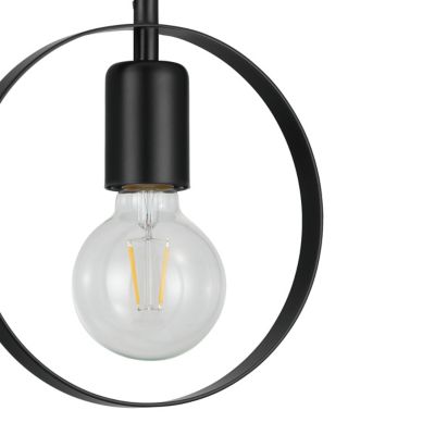 Suspension Kaitains E27 IP20 ⌀20cm noir