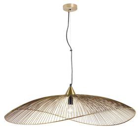 Suspension Kasteli métal doré Ø100cm E27 IP20 40W Seynave