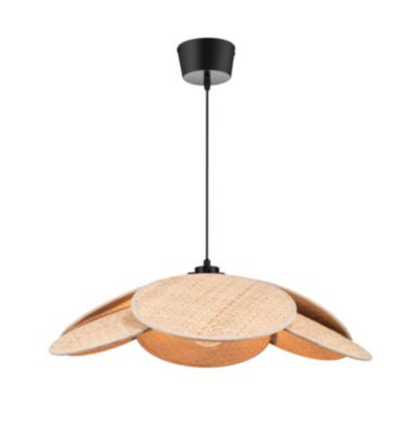 Suspension Kenya E27 15W ⌀70xH.100cm noir GoodHome