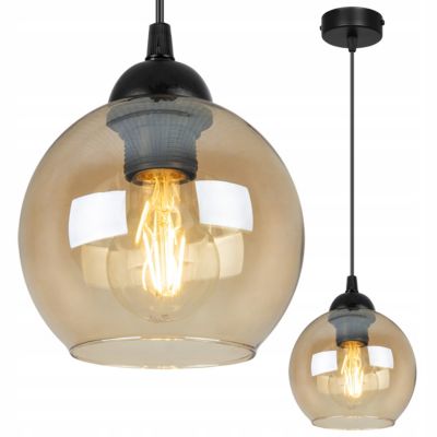 Suspension élégante Haga abat-jour globe miel 1xE27 Light Home LH ...