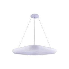 Suspension LED 38W Carrée Blanche 45cm Blanc Chaud 3000K