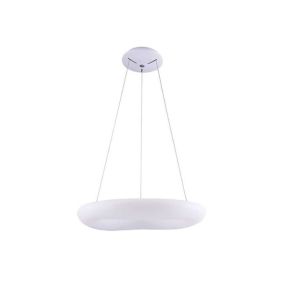 Suspension LED 38W Ronde Blanche Diamètre 45cm Blanc Chaud 3000K