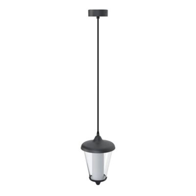 Suspension LED intégrée E27 Haro 1000lm 11W IP44 GoodHome gris anthracite