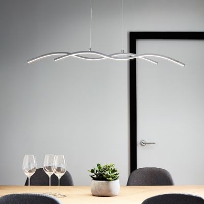 Suspension LED intégréevariable LED intégrée Alani 1850lm 24W IP20 GoodHome argent