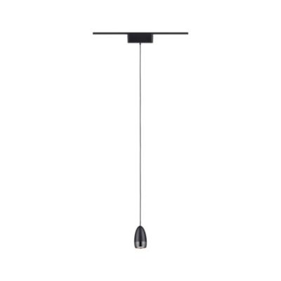 Suspension LED noir effet brossé H.120 cm 640 lm pour rail magnétique 5 W Paulmann Veya