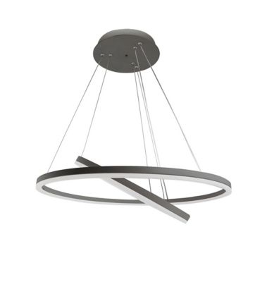 Suspension LED Seynave Nelia gris l.60 cm