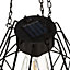 Suspension LED solaire Atmosphera IP45 2700W H.40cm noir