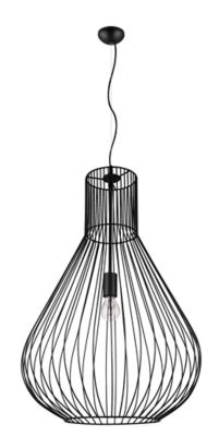 Suspension Leptyni GoodHome E27 noir