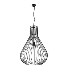 Suspension Leptyni GoodHome E27 noir