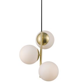 Suspension LILLY, Métal, Couleur Laiton, E14, H.36.5, IP20 / NORDLUX Intérieur