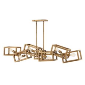 Suspension linéaire Ensemble 6 lumières - Bronze brossé