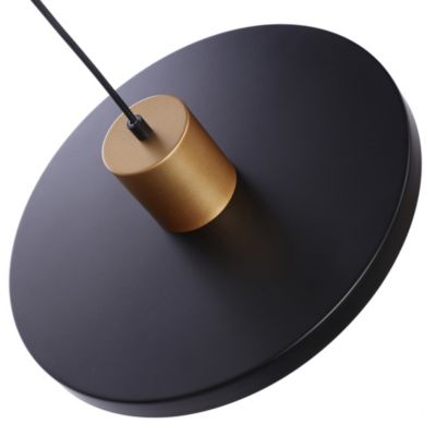 Suspension Livingstone IP20 Ø38 x H.12 cm Lussiol métal noir