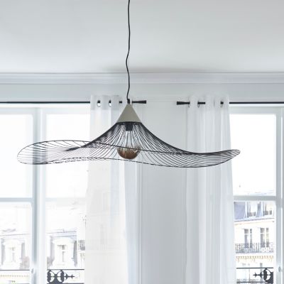 Suspension Lizzie filaire Corep Ø110cm E27 IP20 60W 230V Noir et laiton |  Castorama