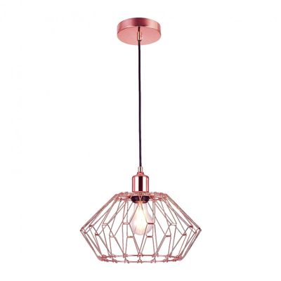 Suspension Luminaire Multiformes Rose E27 Diamètre 350mm avec Câble 1,1m réglable - Suspension d'éclairage intérieur