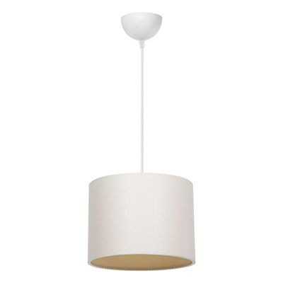 Suspension Luminaire Plafonnier É27 Blanc Crème 22x60 cm pour Éclairage Élégant