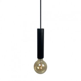 Suspension lumineuse ajustable et cylindrique métal noir - TIGI 4942