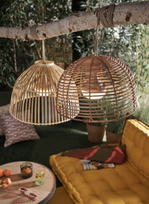 Suspension lumineuse LED Reona ⌀43,5cm 500lm IP54 9W Réglable de chaud à neutre New Garden naturelle