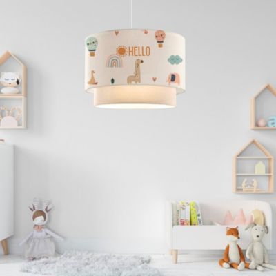 Suspension Lurgan pour enfant E27 70 cm motif de girafe lux.pro