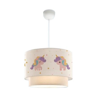 Suspension Lurgan pour enfant E27 70 cm motif de licorne lux.pro