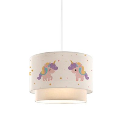 Suspension Lurgan pour enfant E27 70 cm motif de licorne lux.pro