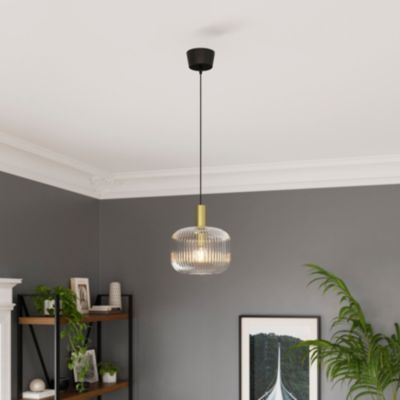 Suspension Lybia E27 25W ⌀25xH.110cm laiton GoodHome
