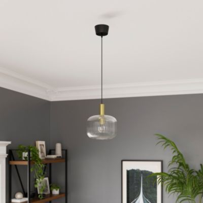 Suspension Lybia E27 25W ⌀25xH.110cm laiton GoodHome