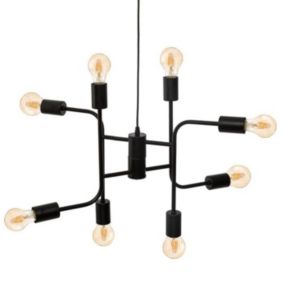 Suspension métal "Cantor" 8 ampoules / Diamètre 59 cm Atmosphera