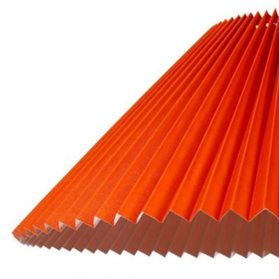 Suspension métal et lin Aurélia orange D52