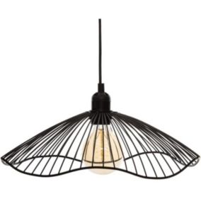 Suspension Métal - Style contemporain - Noir - 34 cm - Fil Galt