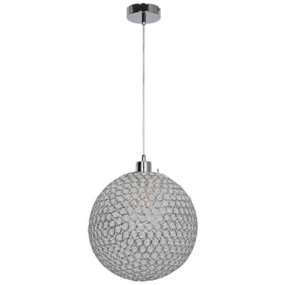 Suspension Mantus GoodHome E27 argent brillant