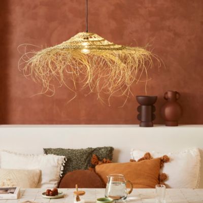 Suspension Medina E27 IP20 15W ø.50 x H. 86 cm Corep coloris naturel