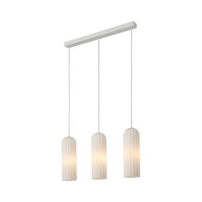 Suspension MIELLA 3-Rail Verrerie Blanc, H.30 - IP20 - E27 /Nordlux Intérieur