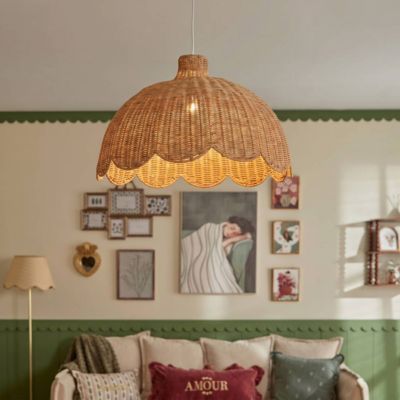 Suspension Mili ronde D.58cm marron - Atmosphera Créateur d'intérieur