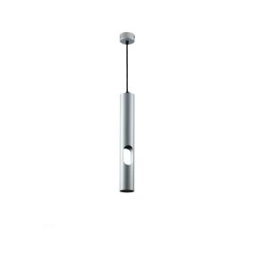 Suspension Moderne GU10 Argent Diffuseur Or H40cm