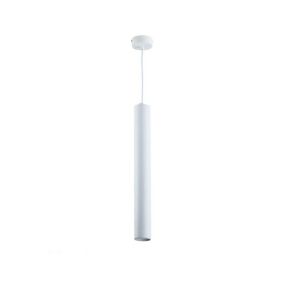 Suspension Moderne GU10 Blanche Diffuseur Blanc H50cm