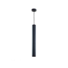 Suspension Moderne GU10 Noire Diffuseur Noir H50cm