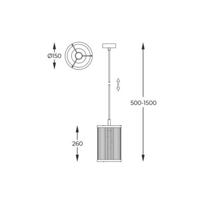 Suspension moderne Sergio Zuma Line chromée E14 Fi15 | Castorama