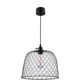 Suspension Muanza GoodHome E27 noir mat