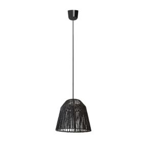 Suspension Ninetta E27 40W IP20 noir Dunalux L.120 x H.30 cm